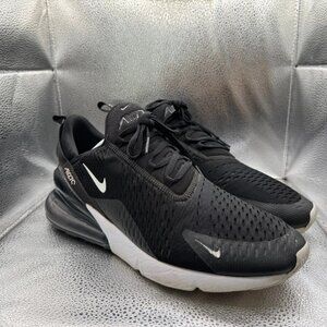 Size 12 Nike Air Max 270 Black White Mens Lace-Up Running Shoes AH8050-002